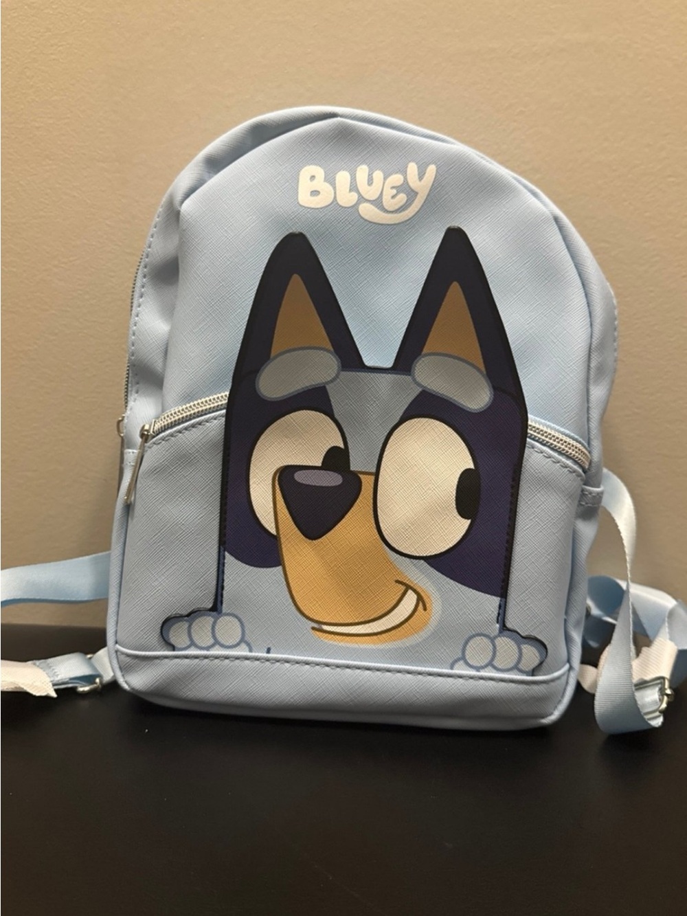 Bluey Light Blue Kids Backpack with Character Print